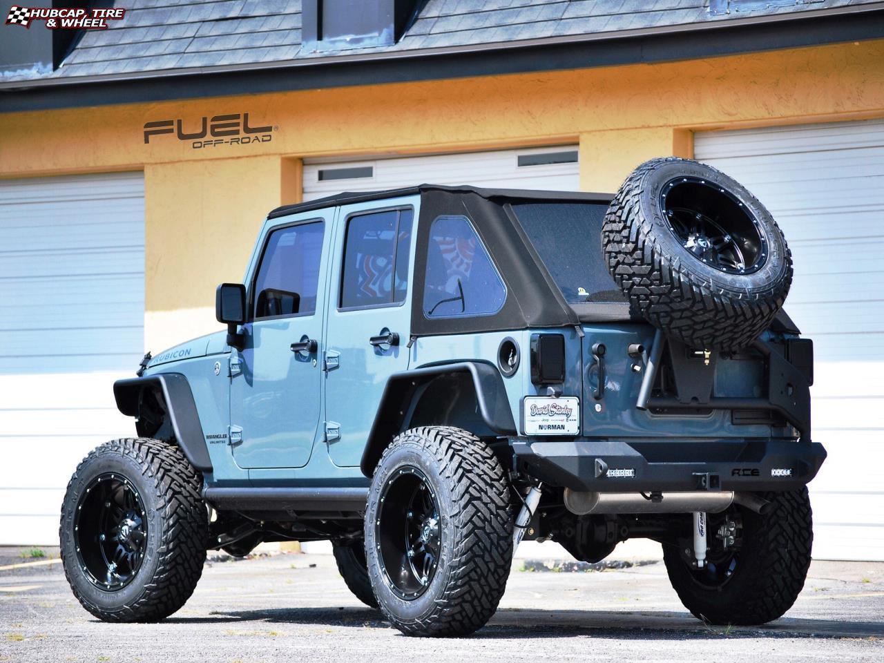 vehicle gallery/jeep wrangler fuel hostage d531 20X12  Matte Black wheels and rims